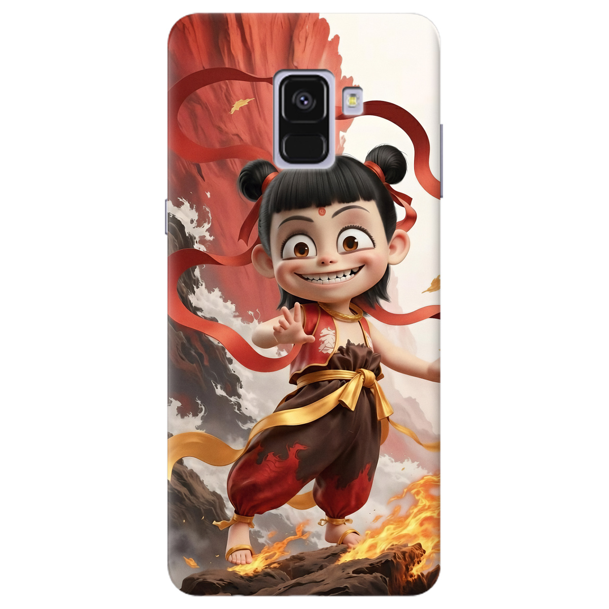 Чохол для Samsung Galaxy A8 Plus 2018 прозорий Вогняна Нечжа - фото 1 - Чохли для телефонів