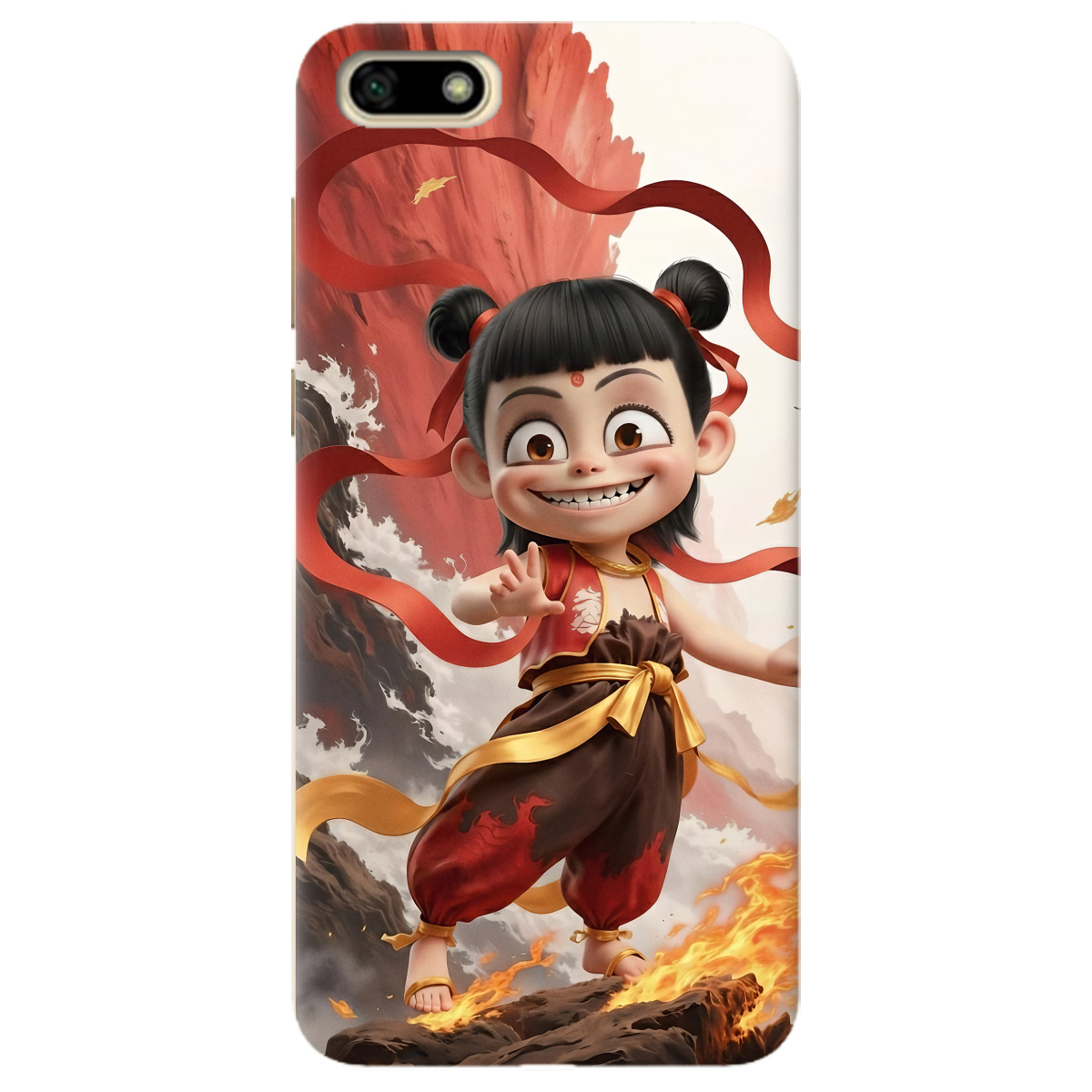 Чехол для Huawei Y5 2018 прозрачный Огненная Нечжа - фото 1 - Чехлы для телефонов