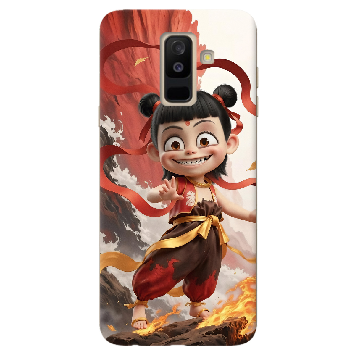 Чохол для Samsung Galaxy A6 Plus 2018 прозорий Вогняна Нечжа - фото 1 - Чохли для телефонів