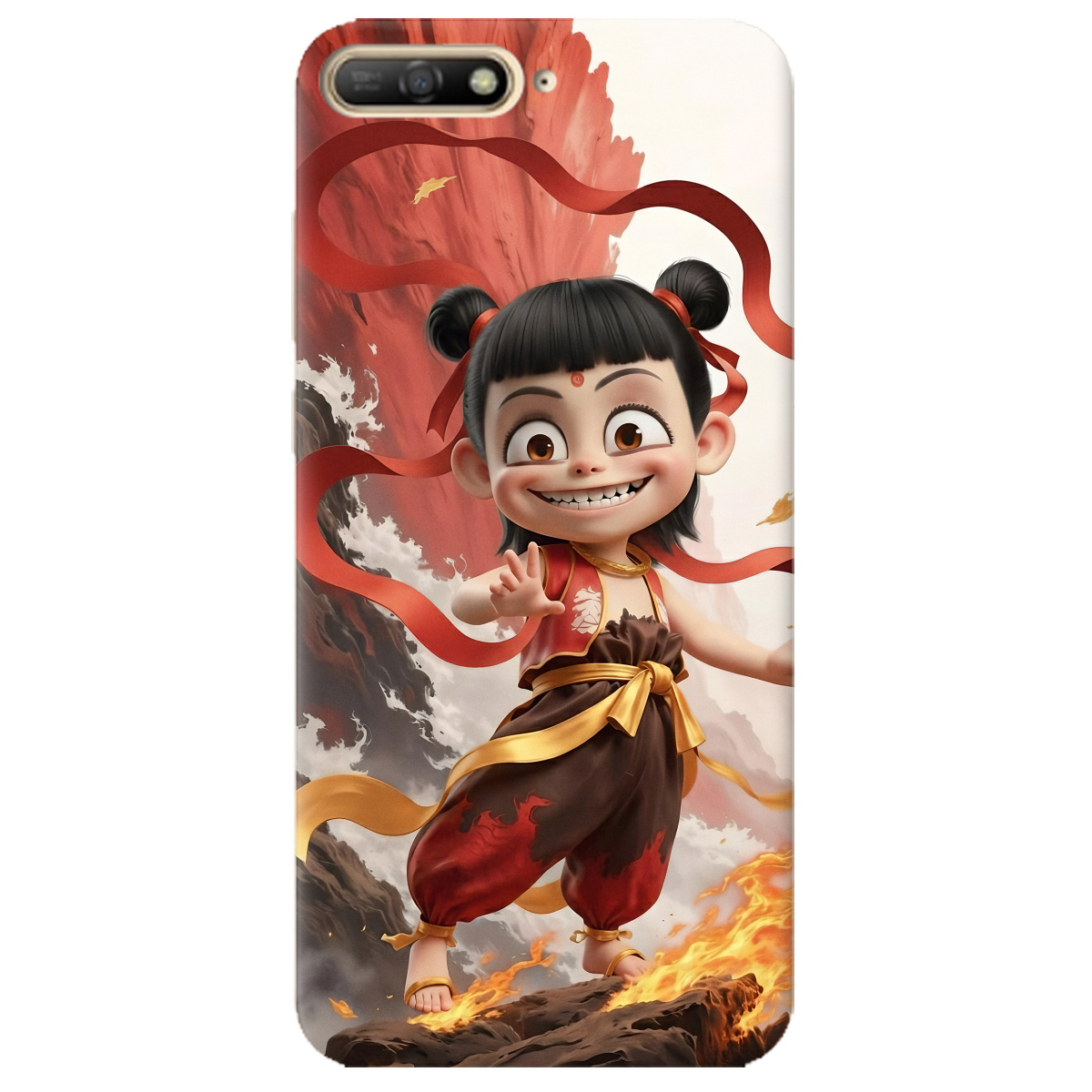 Чохол для Huawei Y6 2018 прозорий Вогняна Нечжа - фото 1 - Чохли для телефонів