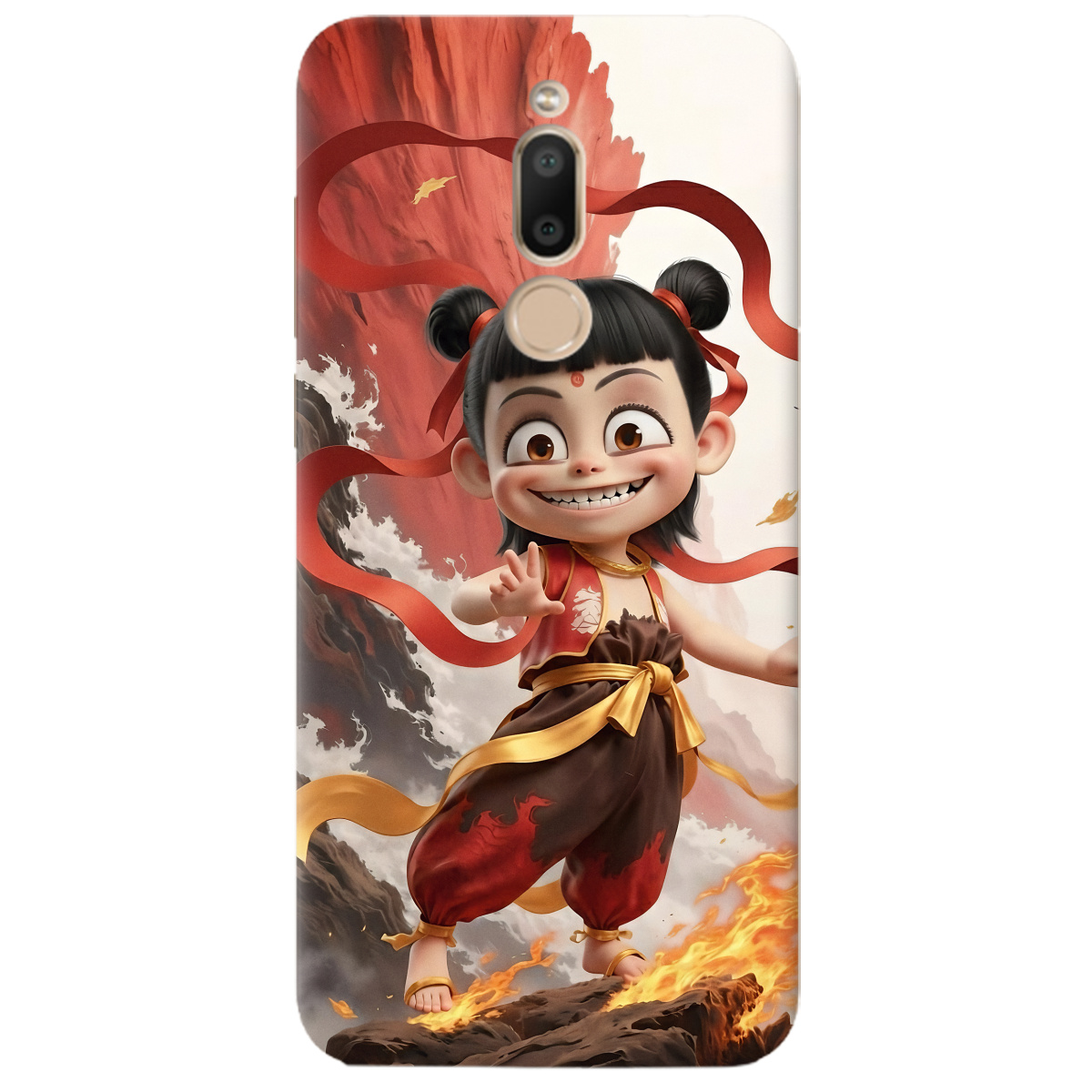 Чехол для Meizu M6T прозрачный Огненная Нечжа - фото 1 - Чехлы для телефонов