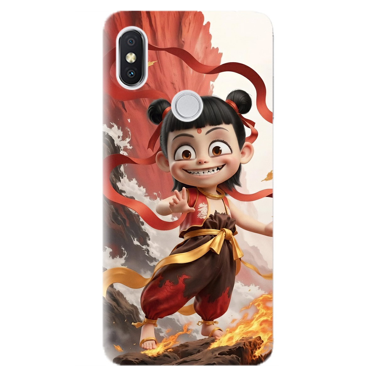 Чехол для Xiaomi Redmi S2 прозрачный Огненная Нечжа - фото 1 - Чехлы для телефонов