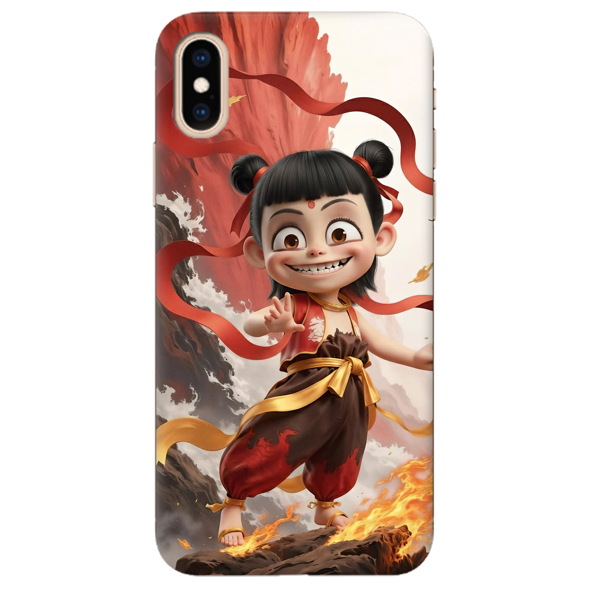 Чехол для Apple iPhone XS прозрачный Огненная Нечжа - фото 1 - Чехлы для телефонов