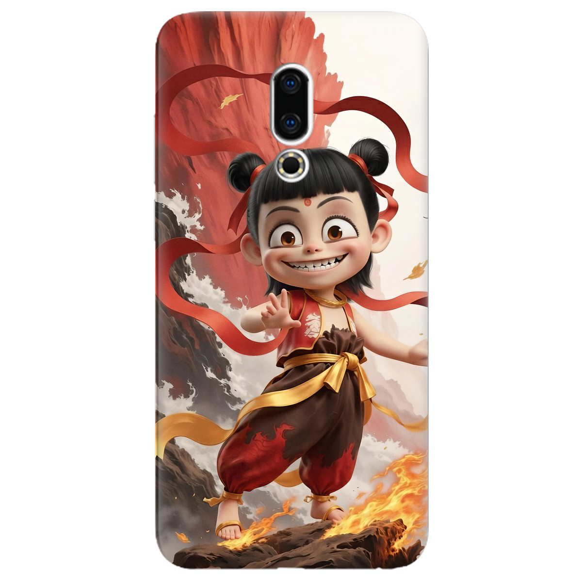 Чохол для Meizu 16X прозорий Вогняна Нечжа - фото 1 - Чохли для телефонів