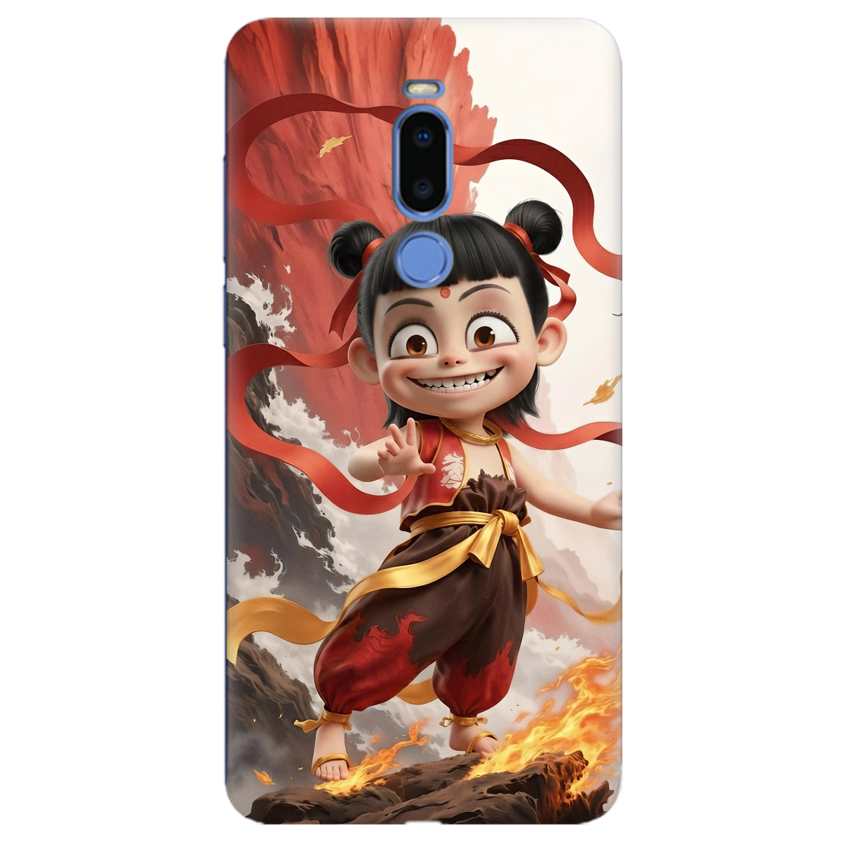 Чохол для Meizu Note 8 прозорий Вогняна Нечжа - фото 1 - Чохли для телефонів