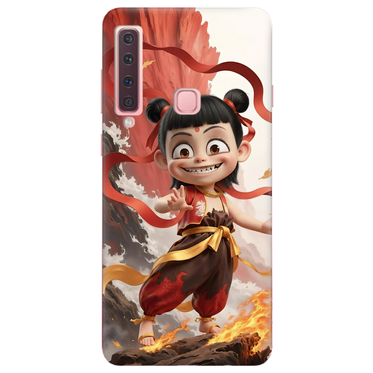 Чехол для Samsung Galaxy A9 2018 прозрачный Огненная Нечжа - фото 1 - Чехлы для телефонов