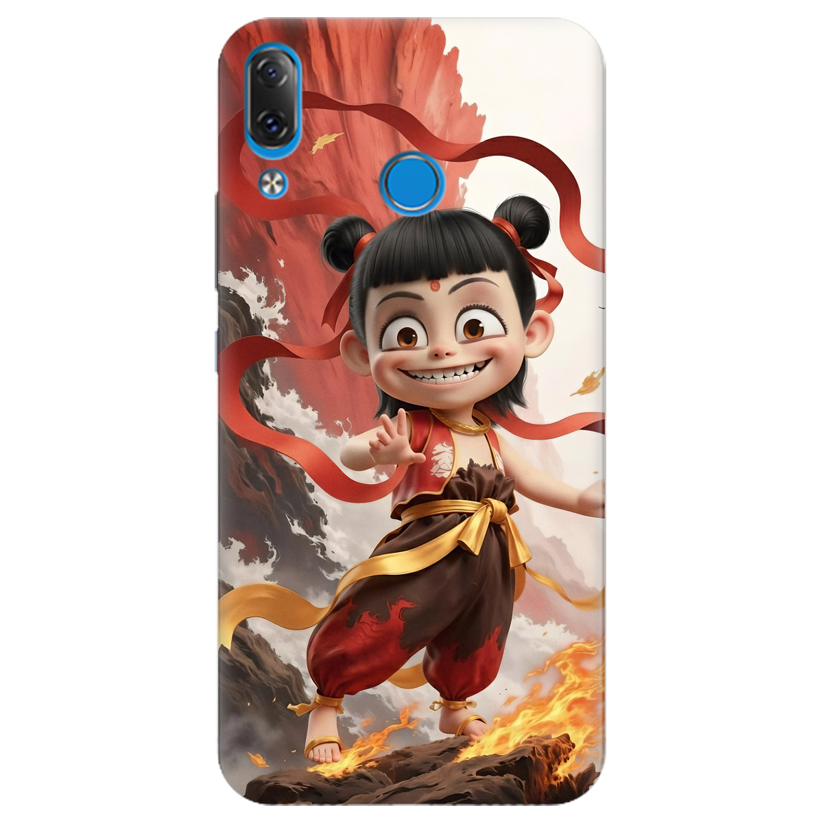 Чехол для Lenovo Z5 прозрачный Огненная Нечжа - фото 1 - Чехлы для телефонов