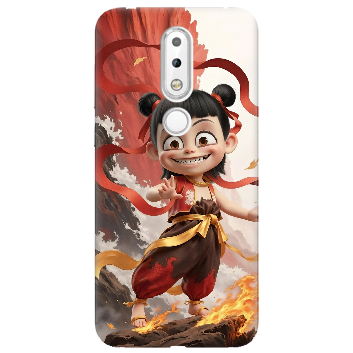 Чохол для Nokia 6.1 Plus X6 прозорий Вогняна Нечжа - фото 1 Чохол для Nokia 6.1 Plus X6 прозорий Вогняна Нечжа - фото 1 - Чохли для телефонів