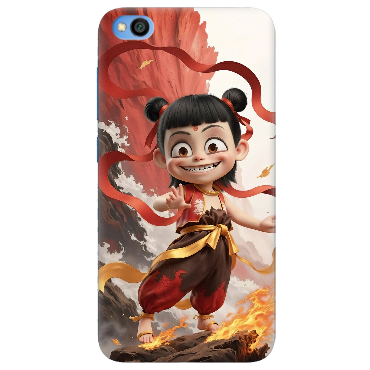 Чехол для Xiaomi Redmi Go прозрачный Огненная Нечжа - фото 1 - Чехлы для телефонов
