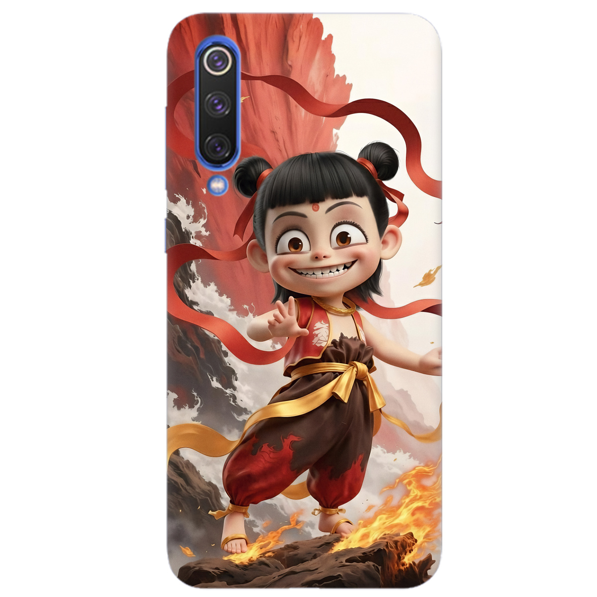 Чохол для Xiaomi Mi 9 прозорий Вогняна Нечжа - фото 1 Чохол для Xiaomi Mi 9 прозорий Вогняна Нечжа - фото 1 - Чохли для телефонів