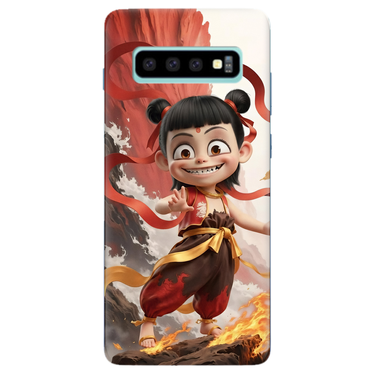 Чохол для Samsung Galaxy S10 Plus прозорий Вогняна Нечжа - фото 1 Чохол для Samsung Galaxy S10 Plus прозорий Вогняна Нечжа - фото 1 - Чохли для телефонів