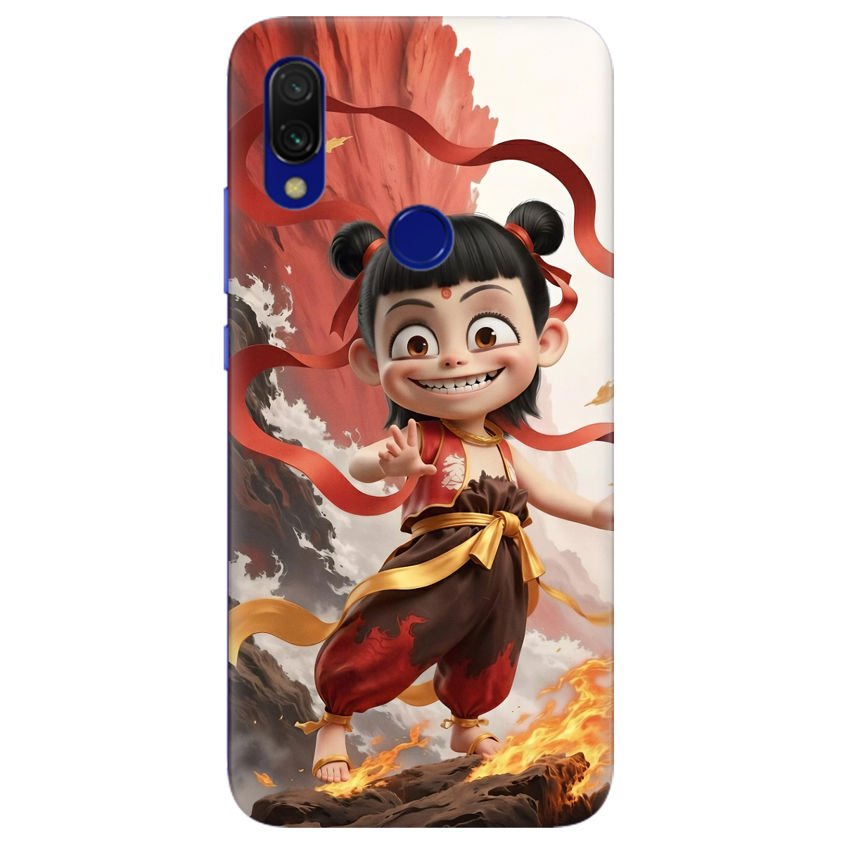 Чехол для Xiaomi Redmi 7 прозрачный Огненная Нечжа - фото 1 - Чехлы для телефонов