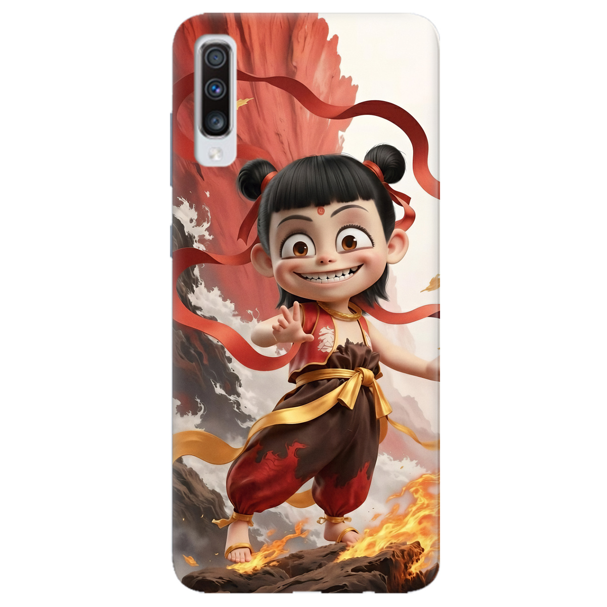 Чехол для Samsung Galaxy A70 прозрачный Огненная Нечжа - фото 1 Чехол для Samsung Galaxy A70 прозрачный Огненная Нечжа - фото 1 - Чехлы для телефонов