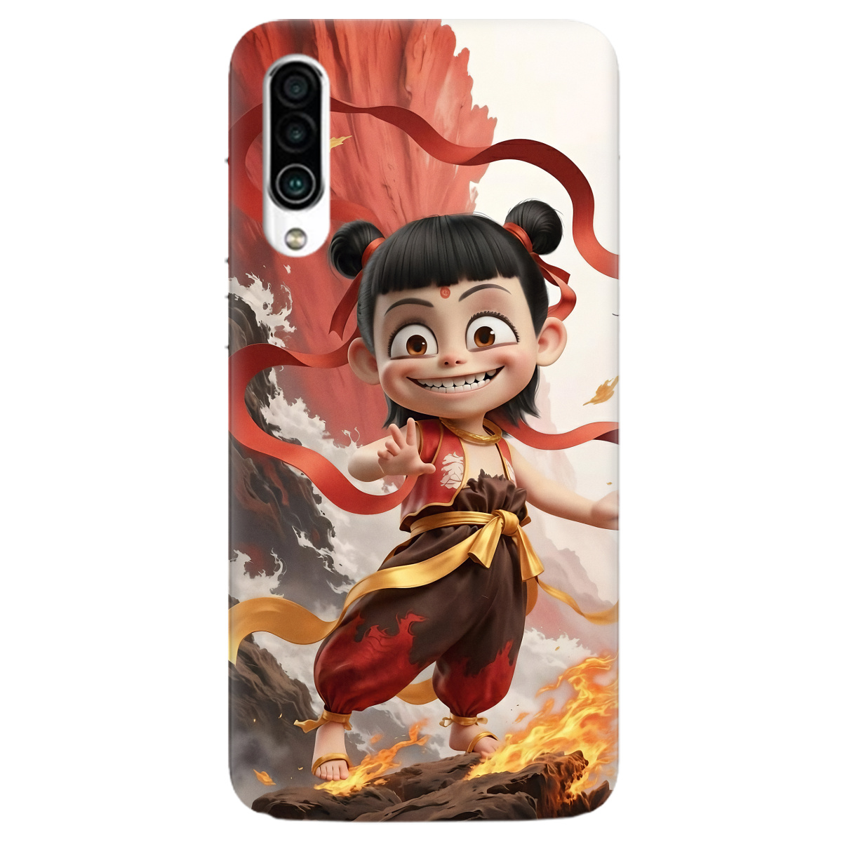 Чехол для Meizu 16Xs прозрачный Огненная Нечжа - фото 1 - Чехлы для телефонов