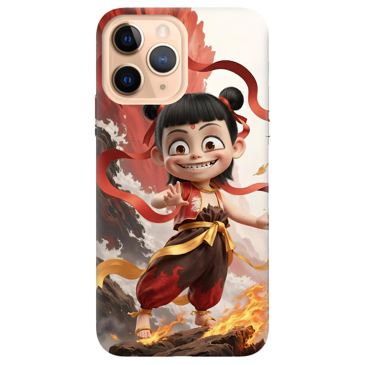 Чехол для Apple iPhone 11 Pro прозрачный Огненная Нечжа - фото 1 - Чехлы для телефонов