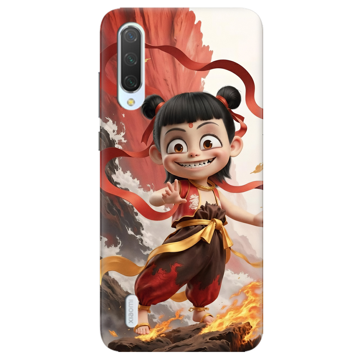 Чехол для Xiaomi Mi A3 прозрачный Огненная Нечжа - фото 1 - Чехлы для телефонов