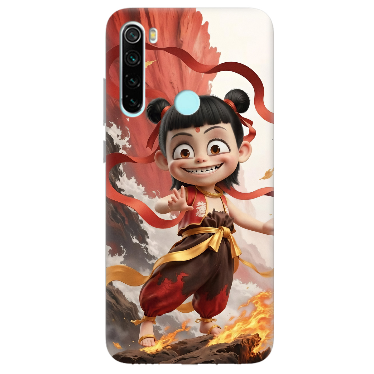 Чехол для Xiaomi Redmi Note 8T прозрачный Огненная Нечжа - фото 1 - Чехлы для телефонов