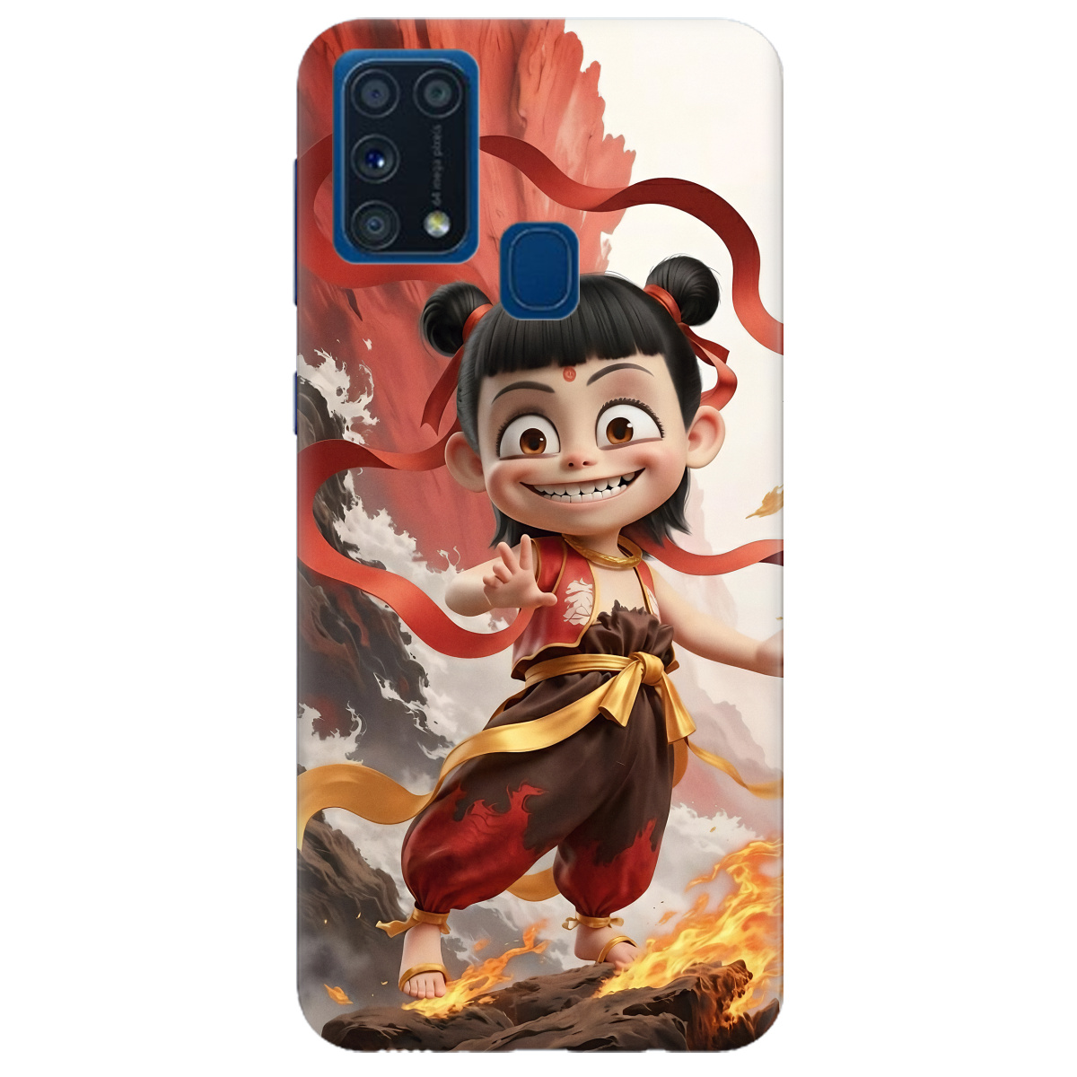 Чехол для Samsung Galaxy M31 прозрачный Огненная Нечжа - фото 1 - Чехлы для телефонов