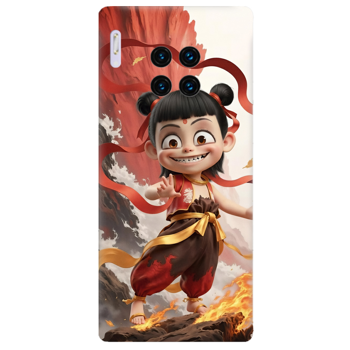 Чехол для Huawei Mate 30 Pro прозрачный Огненная Нечжа - фото 1 - Чехлы для телефонов