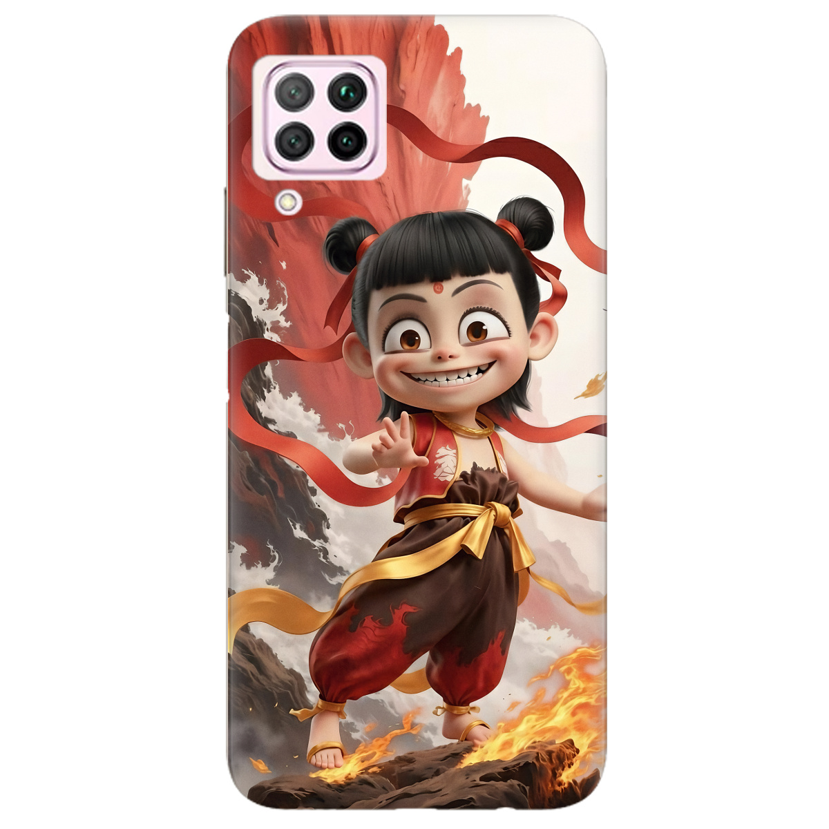 Чехол для Huawei P40 Lite прозрачный Огненная Нечжа - фото 1 Чехол для Huawei P40 Lite прозрачный Огненная Нечжа - фото 1 - Чехлы для телефонов