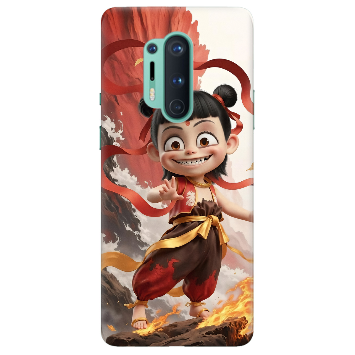 Чохол для OnePlus 8 Pro прозорий Вогняна Нечжа - фото 1 - Чохли для телефонів