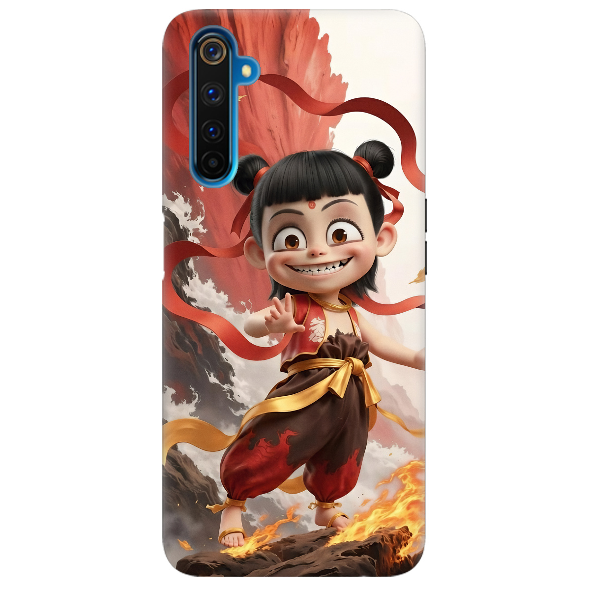 Чехол для Realme 6 Pro прозрачный Огненная Нечжа - фото 1 - Чехлы для телефонов