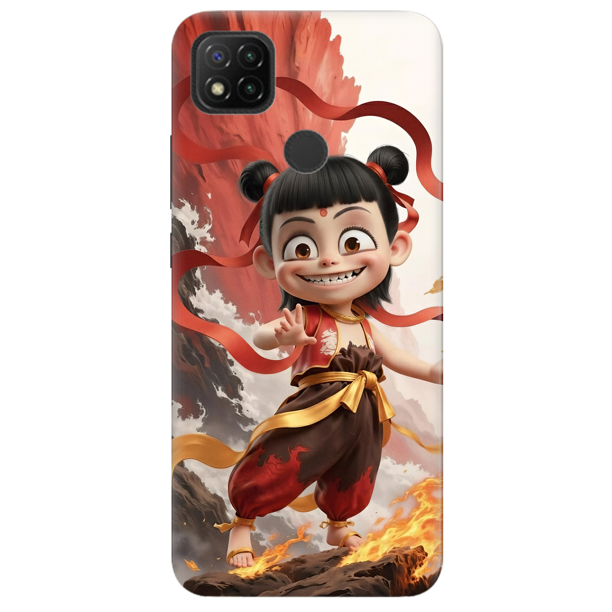 Чехол для Xiaomi Redmi 9C прозрачный Огненная Нечжа - фото 1 Чехол для Xiaomi Redmi 9C прозрачный Огненная Нечжа - фото 1 - Чехлы для телефонов