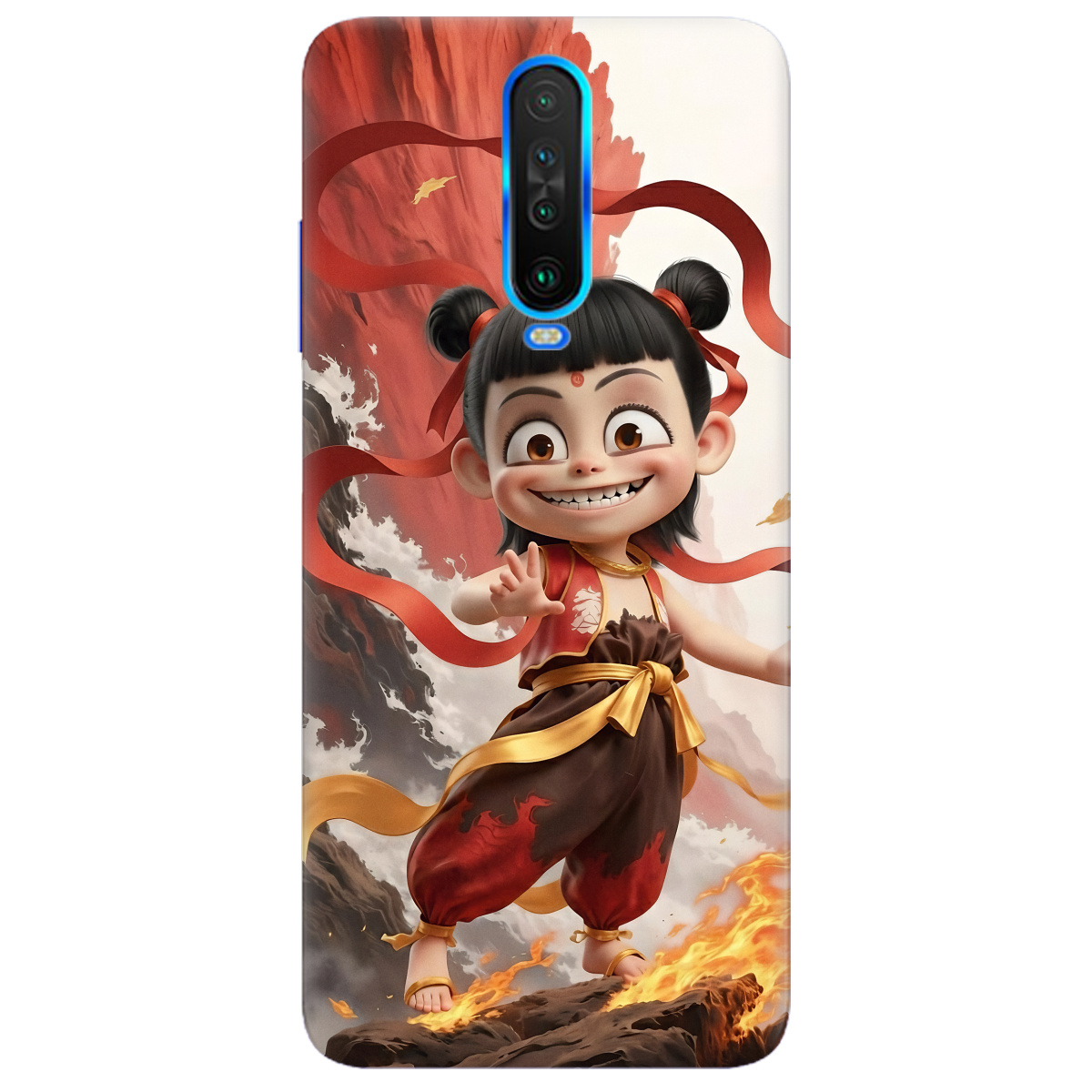 Чохол для Xiaomi Redmi K30 прозорий Вогняна Нечжа - фото 1 - Чохли для телефонів