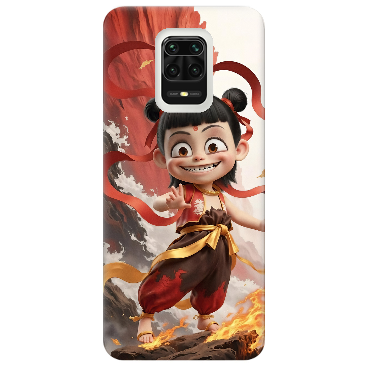 Чехол для Xiaomi Redmi Note 9 Pro прозрачный Огненная Нечжа - фото 1 Чехол для Xiaomi Redmi Note 9 Pro прозрачный Огненная Нечжа - фото 1 - Чехлы для телефонов