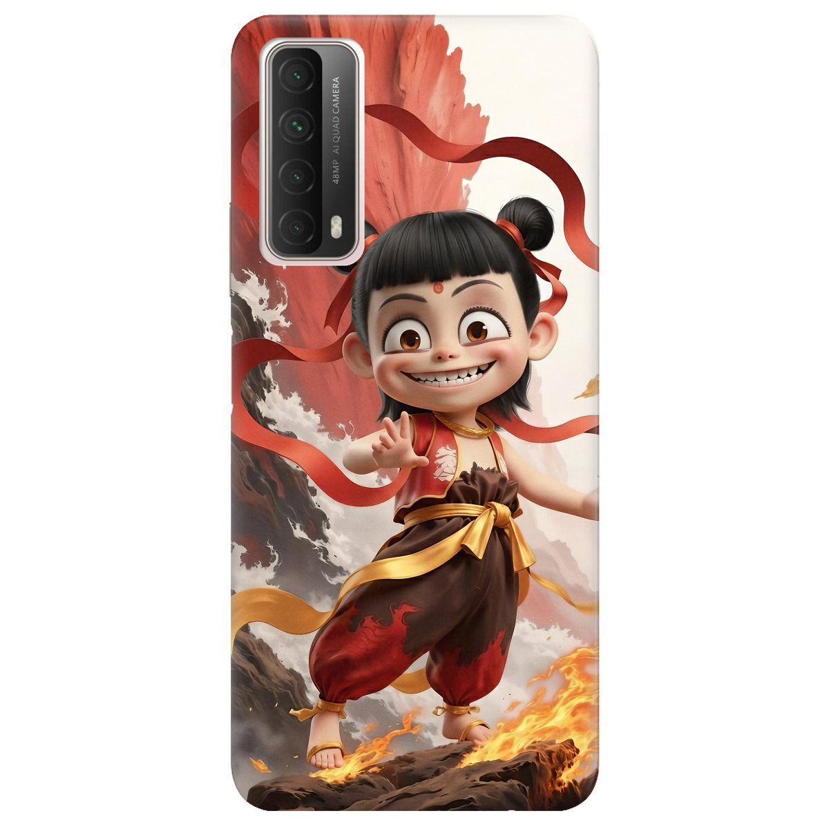 Чехол для Huawei P Smart 2021 прозрачный Огненная Нечжа - фото 1 - Чехлы для телефонов