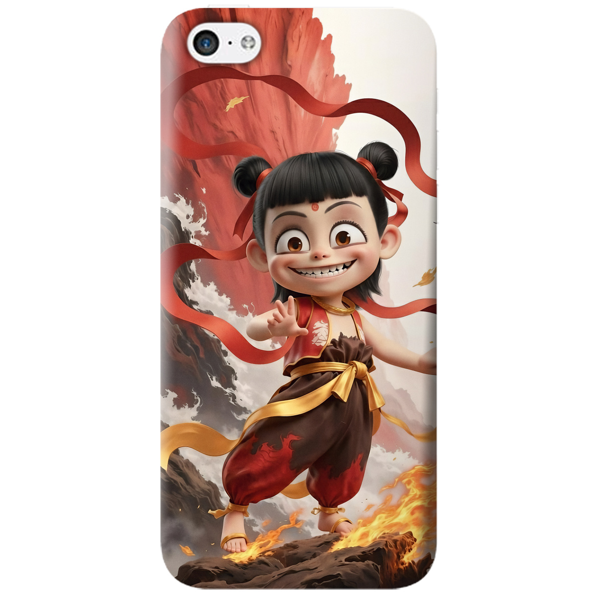 Чехол для Apple iPhone 5C прозрачный Огненная Нечжа - фото 1 - Чехлы для телефонов