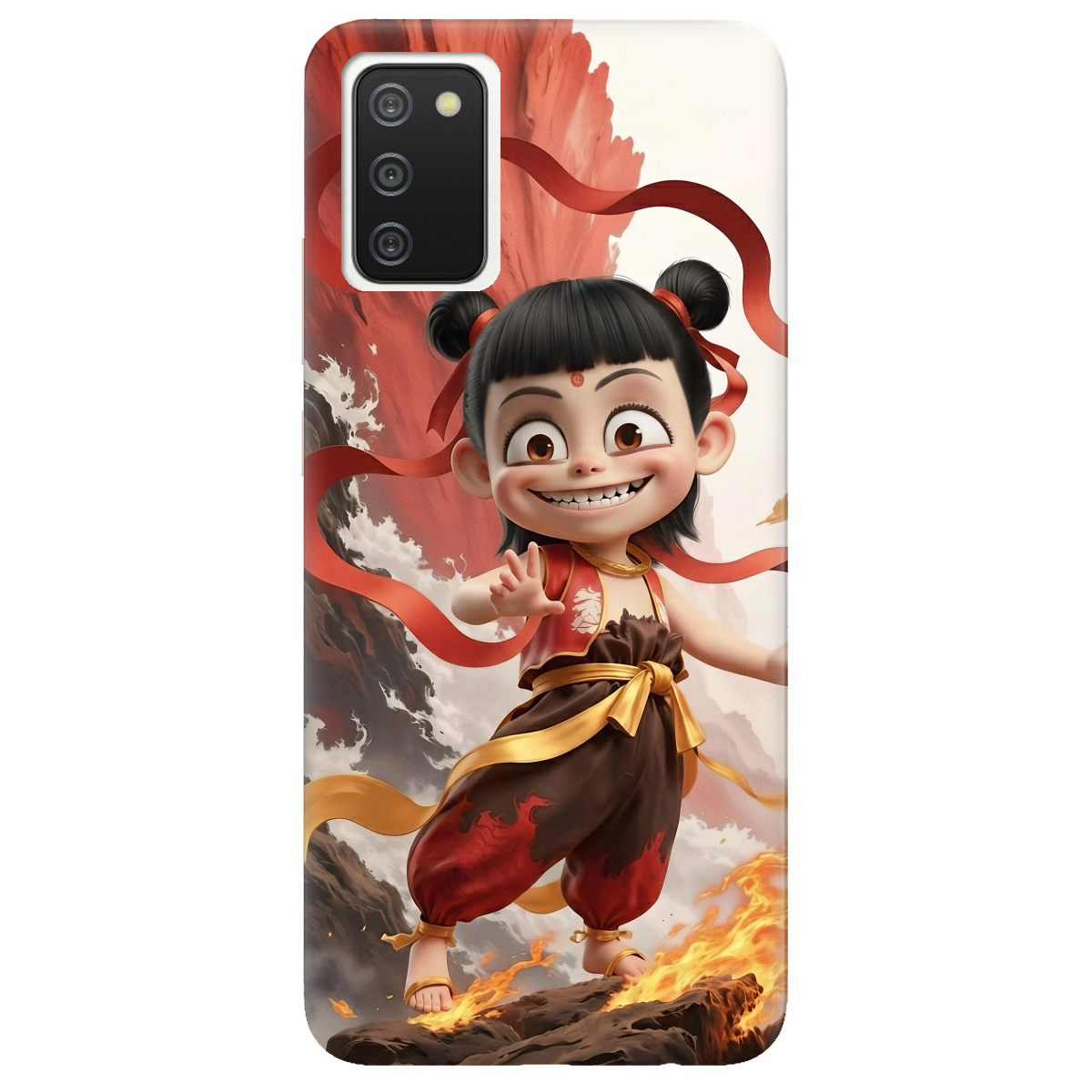 Чехол для Samsung Galaxy A02s прозрачный Огненная Нечжа - фото 1 Чехол для Samsung Galaxy A02s прозрачный Огненная Нечжа - фото 1 - Чехлы для телефонов