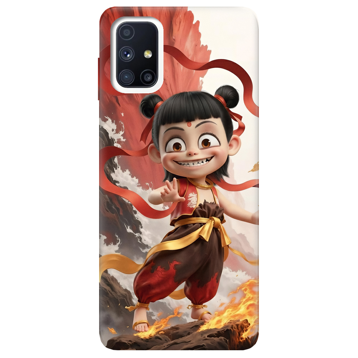 Чехол для Samsung Galaxy M51 прозрачный Огненная Нечжа - фото 1 - Чехлы для телефонов