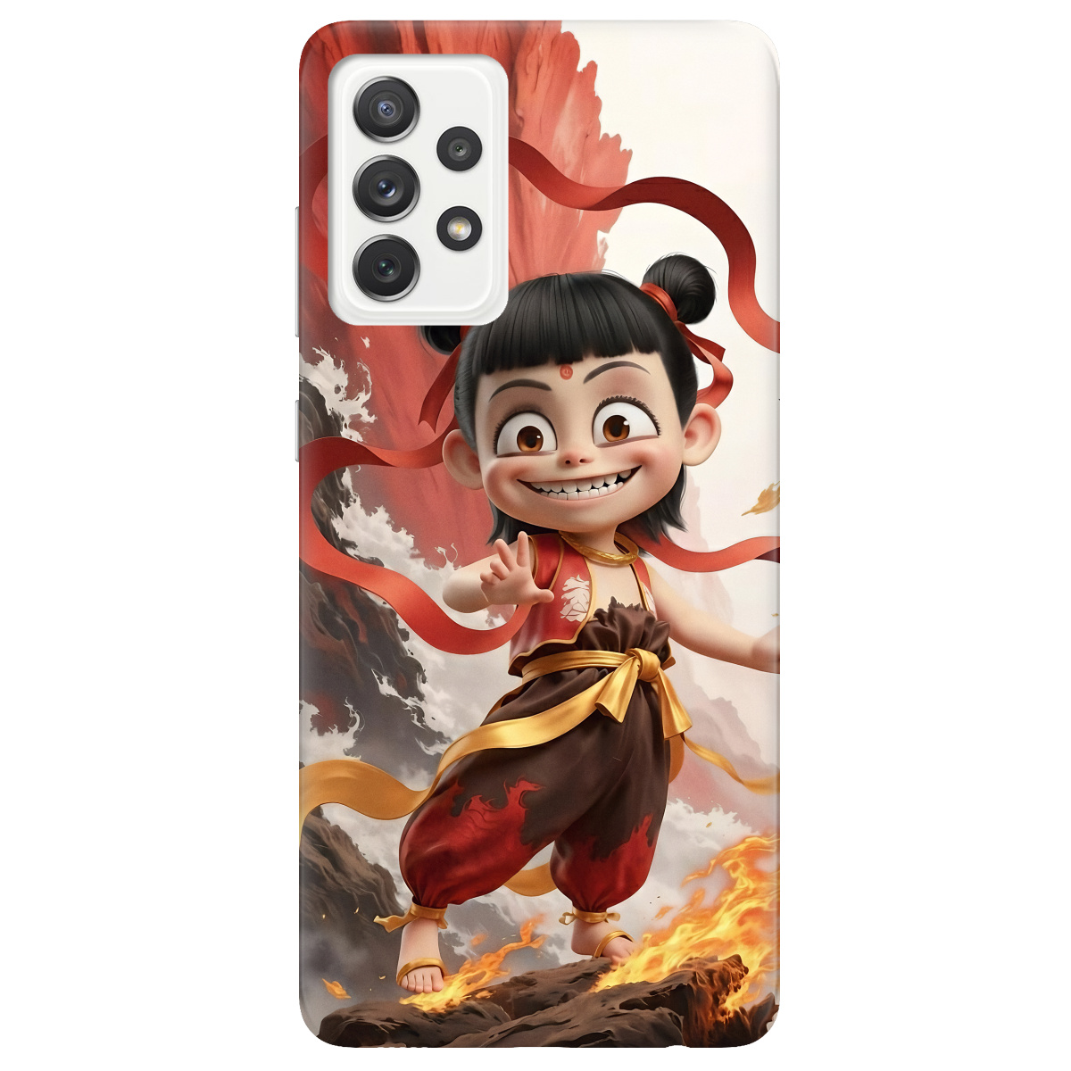 Чехол для Samsung Galaxy A72 прозрачный Огненная Нечжа - фото 1 - Чехлы для телефонов