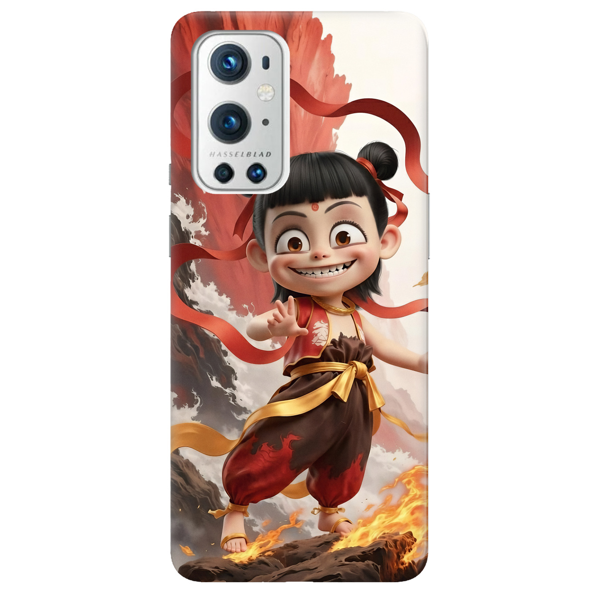 Чехол для OnePlus 9 Pro прозрачный Огненная Нечжа - фото 1 - Чехлы для телефонов