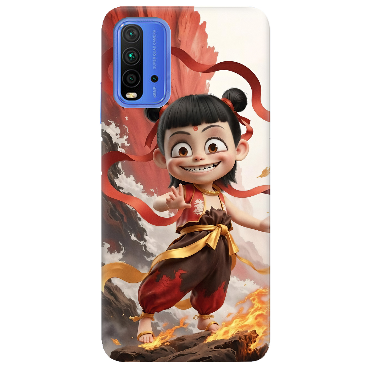 Чехол для Xiaomi Redmi 9T прозрачный Огненная Нечжа - фото 1 Чехол для Xiaomi Redmi 9T прозрачный Огненная Нечжа - фото 1 - Чехлы для телефонов