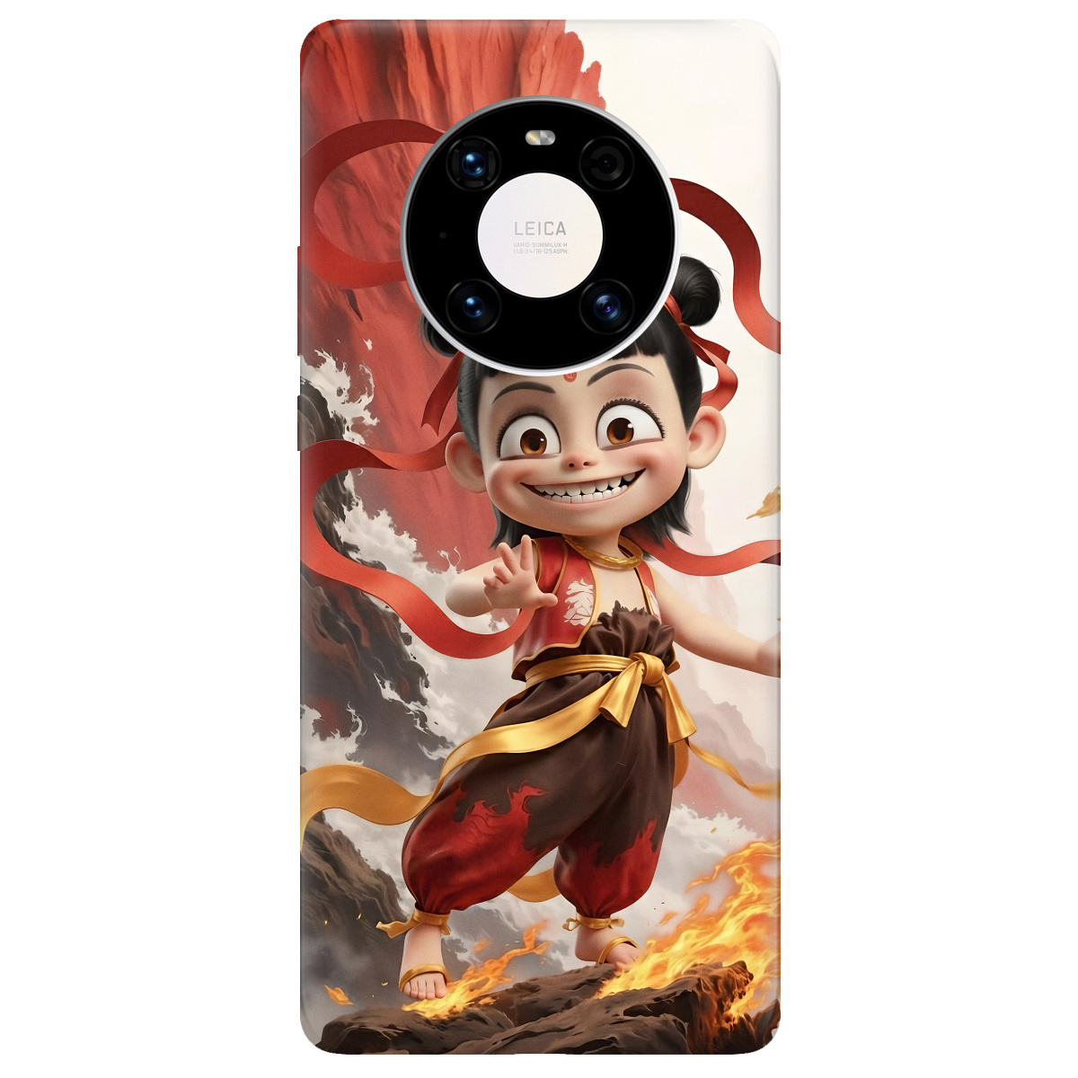 Чехол для Huawei Mate 40 Pro прозрачный Огненная Нечжа - фото 1 - Чехлы для телефонов