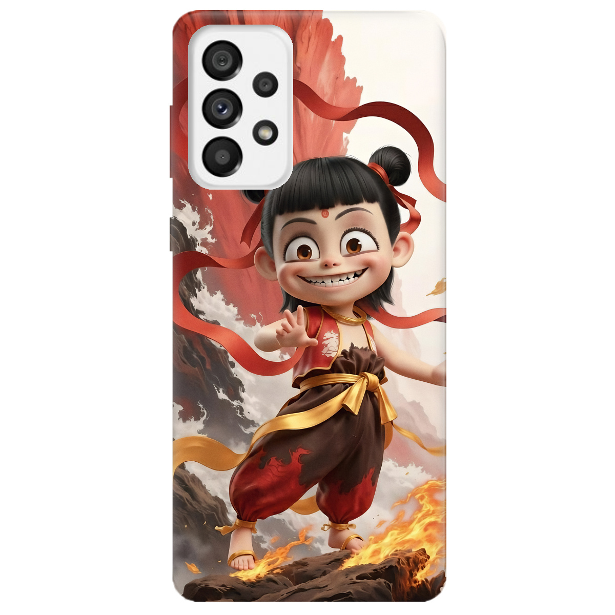 Чехол для Samsung Galaxy A73 прозрачный Огненная Нечжа - фото 1 - Чехлы для телефонов