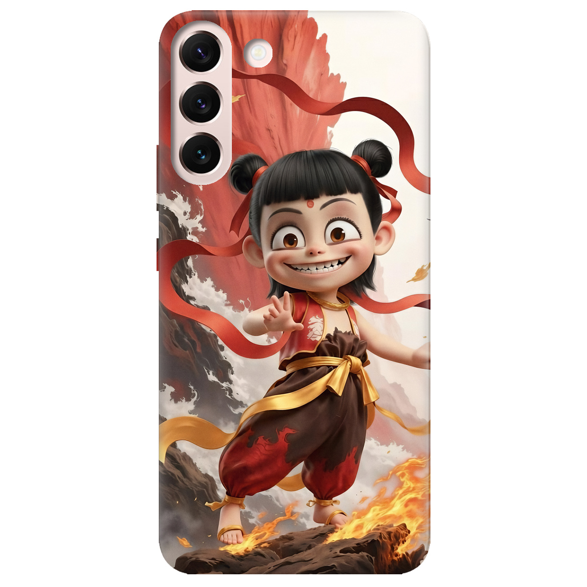 Чехол для Samsung Galaxy S22 прозрачный Огненная Нечжа - фото 1 - Чехлы для телефонов