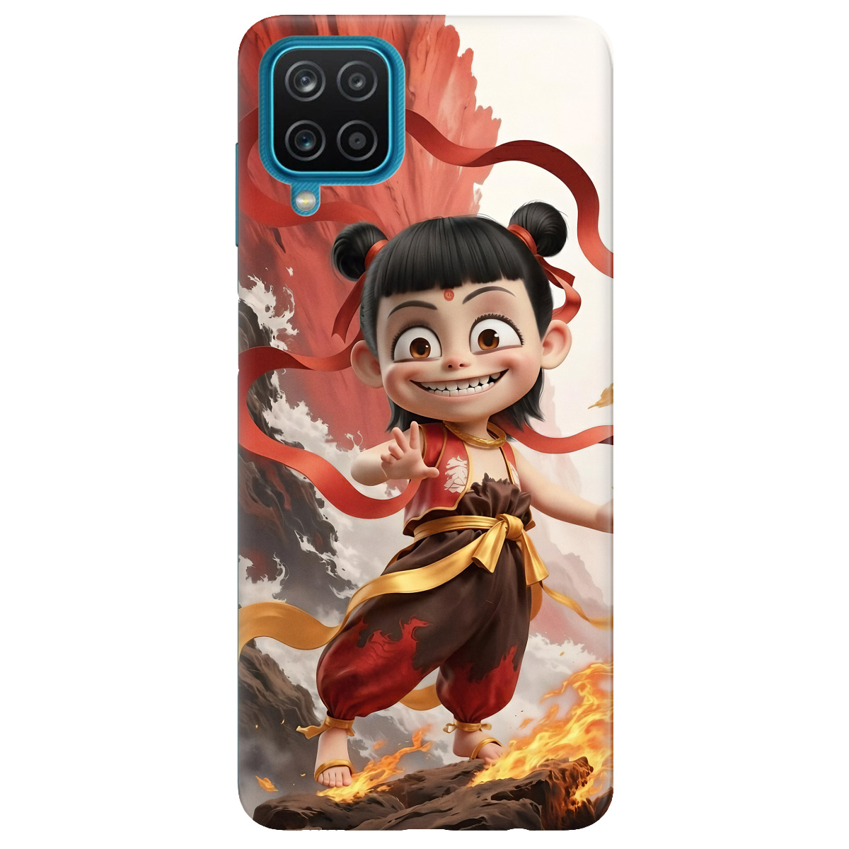 Чехол для Samsung Galaxy A12 5G прозрачный Огненная Нечжа - фото 1 - Чехлы для телефонов