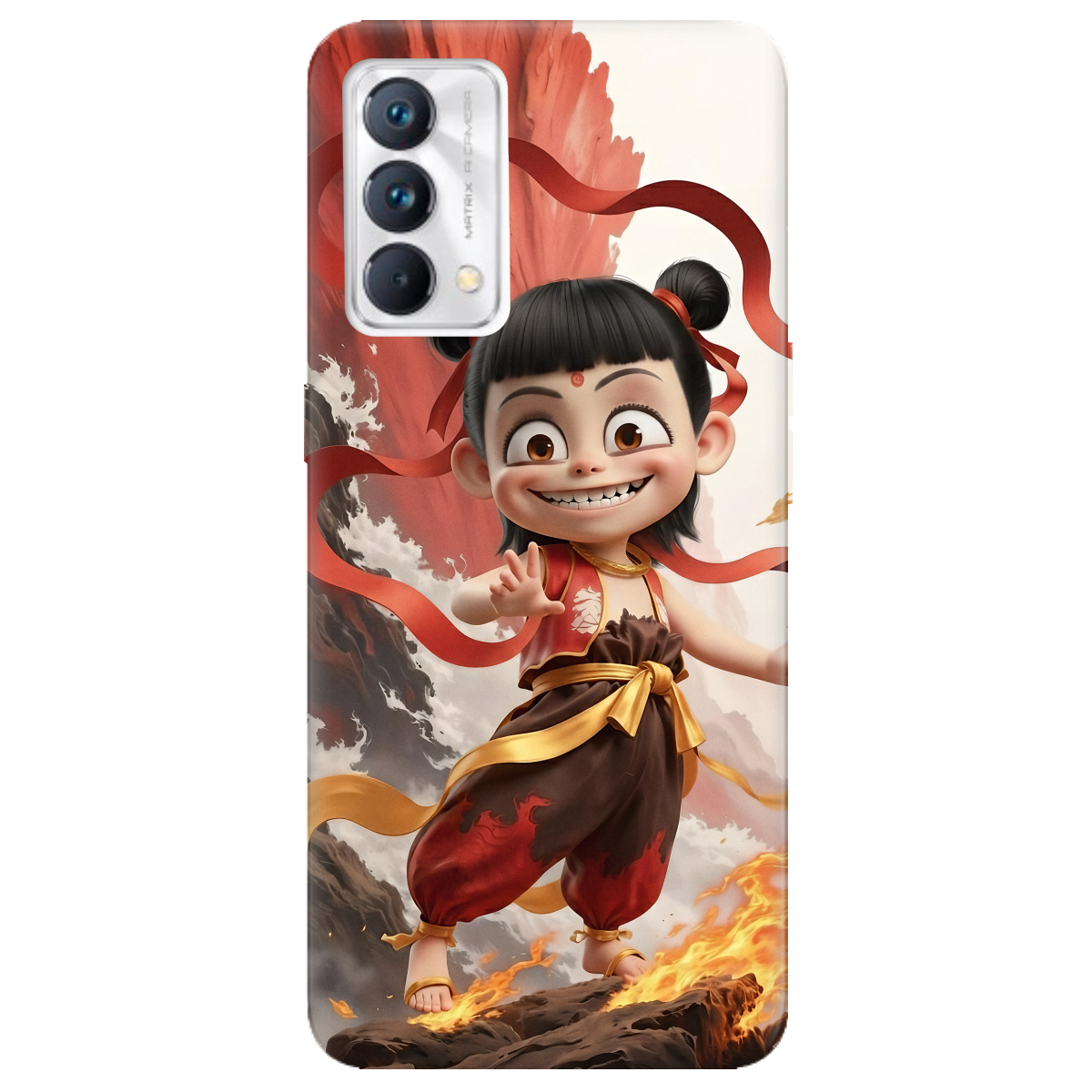 Чехол для Realme GT Master прозрачный Огненная Нечжа - фото 1 - Чехлы для телефонов