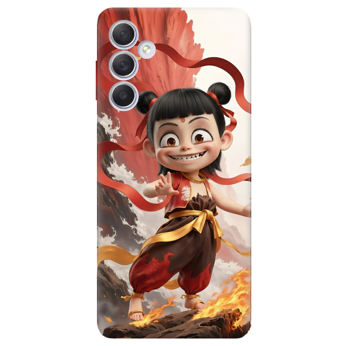 Чехол для Samsung Galaxy M54 5G прозрачный Огненная Нечжа - фото 1 - Чехлы для телефонов