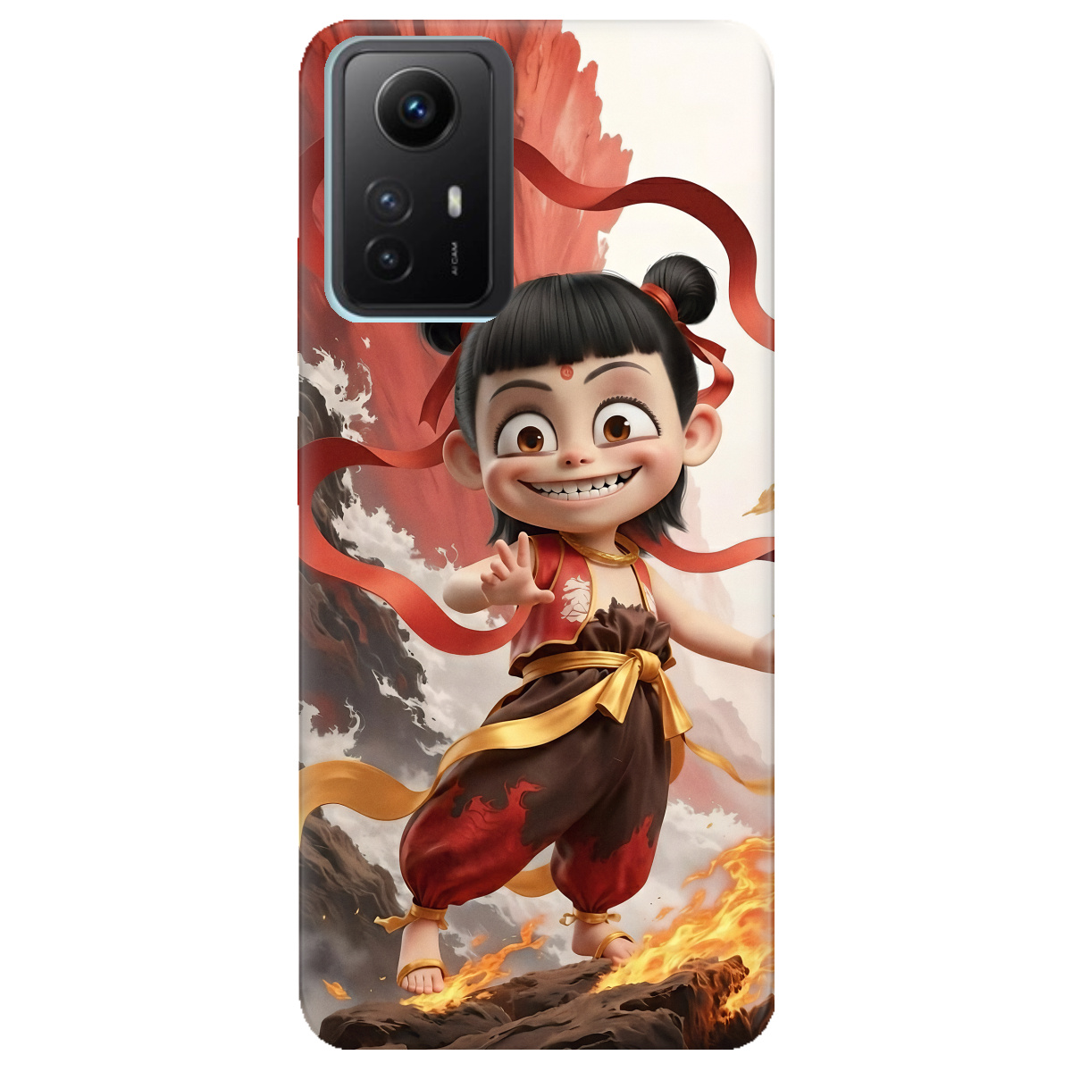 Чехол для Xiaomi Redmi Note 12s прозрачный Огненная Нечжа - фото 1 - Чехлы для телефонов