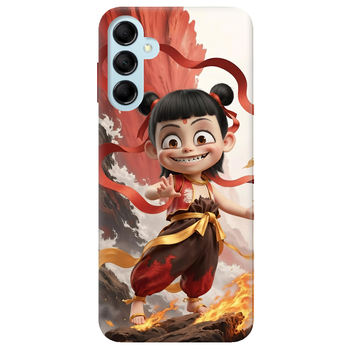 Чехол для Samsung Galaxy M14 5G прозрачный Огненная Нечжа - фото 1 - Чехлы для телефонов