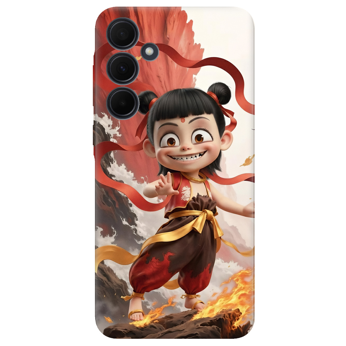 Чехол для Samsung Galaxy A35 прозрачный Огненная Нечжа - фото 1 - Чехлы для телефонов