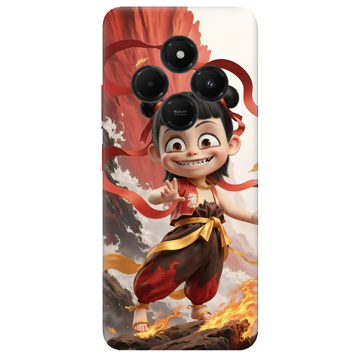 Чохол для Xiaomi Redmi 14C прозорий Вогняна Нечжа - фото 1 - Чохли для телефонів