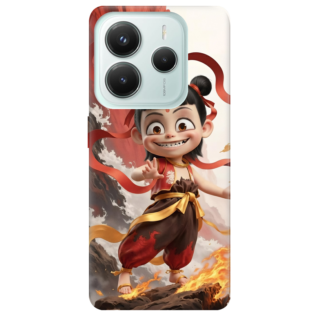 Чохол для Xiaomi Redmi Note 14 5G прозорий Вогняна Нечжа - фото 1 - Чохли для телефонів