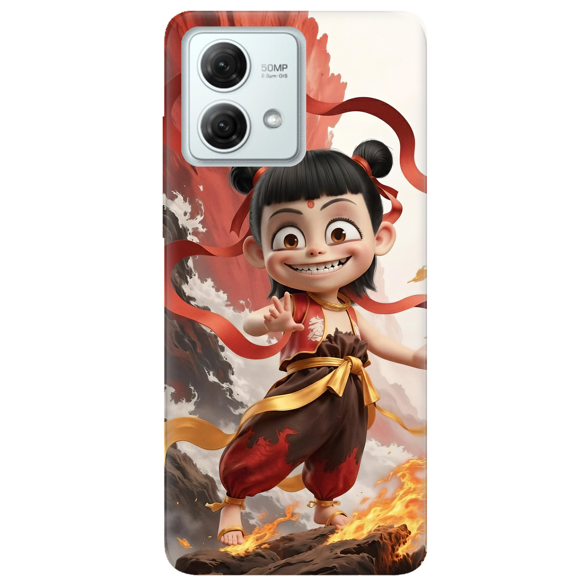 Чохол для Motorola G84 прозорий Вогняна Нечжа - фото 1 - Чохли для телефонів