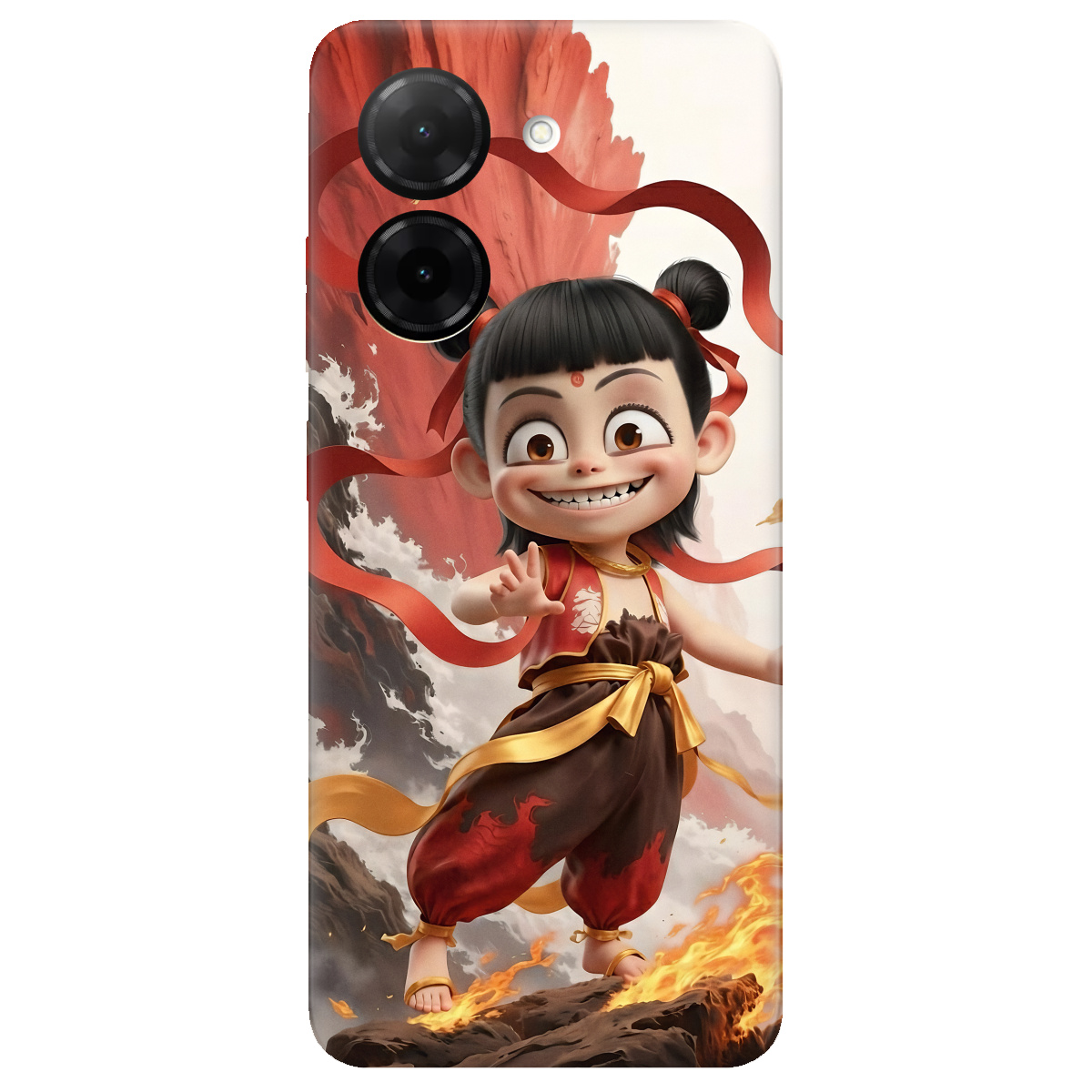 Чехол для Xiaomi Poco C71 прозрачный Огненная Нечжа - фото 1 - Чехлы для телефонов