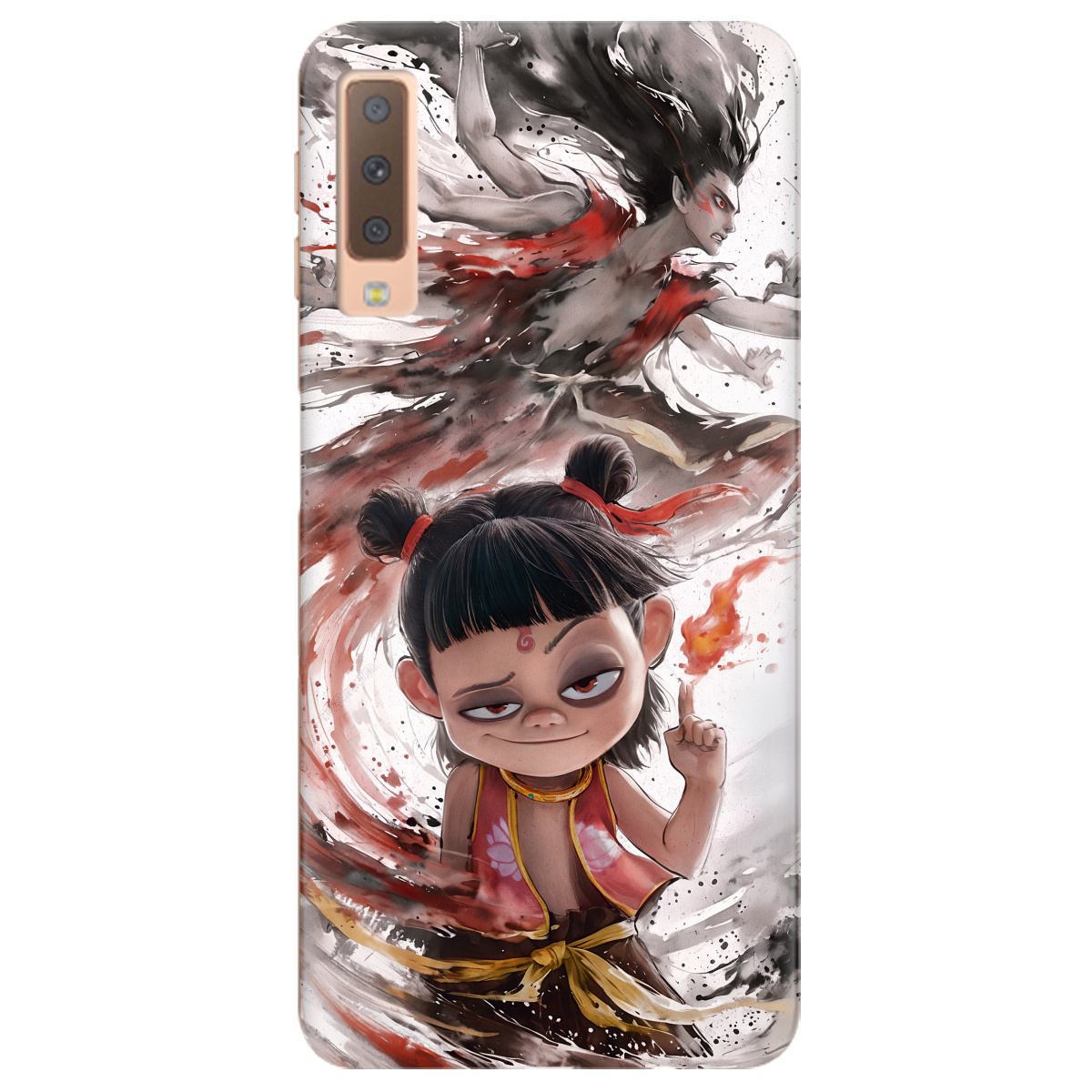 Чехол для Samsung Galaxy A7 2018 прозрачный Легенда Нечжа - фото 1 - Чехлы для телефонов